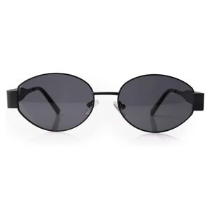 House of Harlow 1960 Retro Black Oval Sunglasses